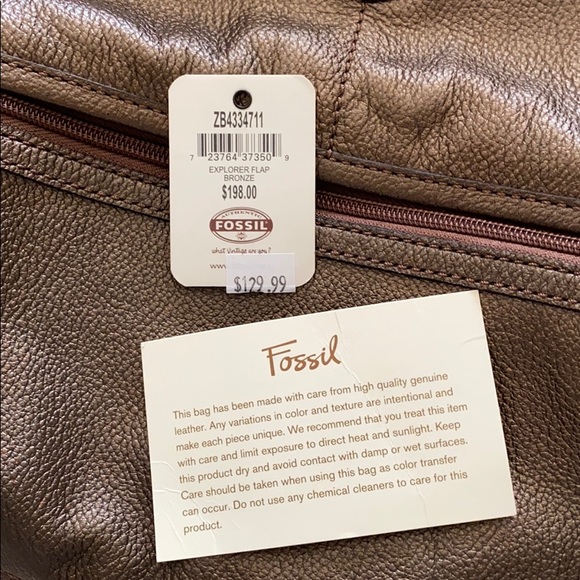 Fossil Explorer Flap Bronze Purse - Picture 3 of 4
